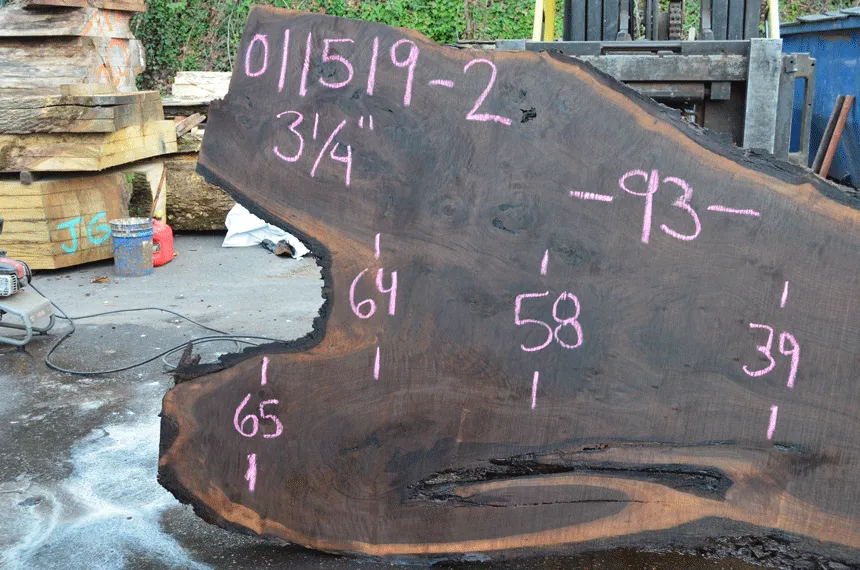 011519-02 Oregon Black Walnut Slab