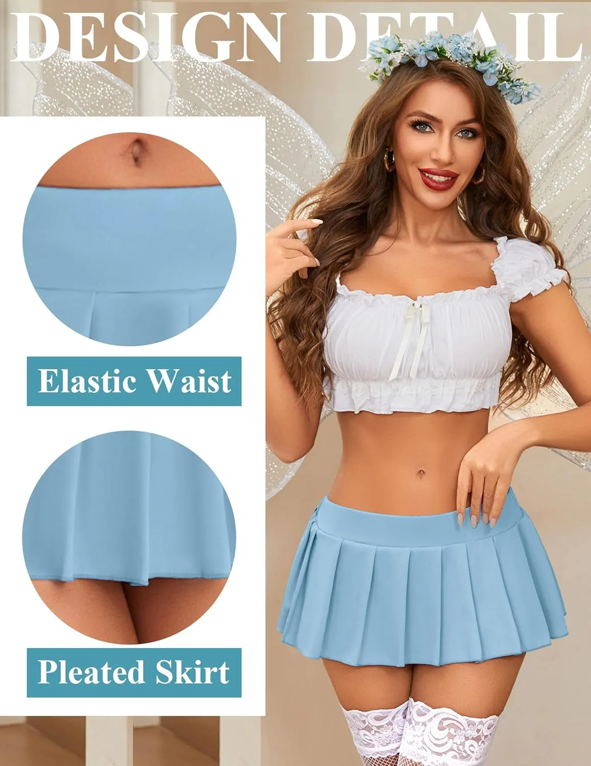 Avidlove Pleated Skirts for Women Y2k Mini Skirt Casual Short Skirts Micro Skirt XS-4XL