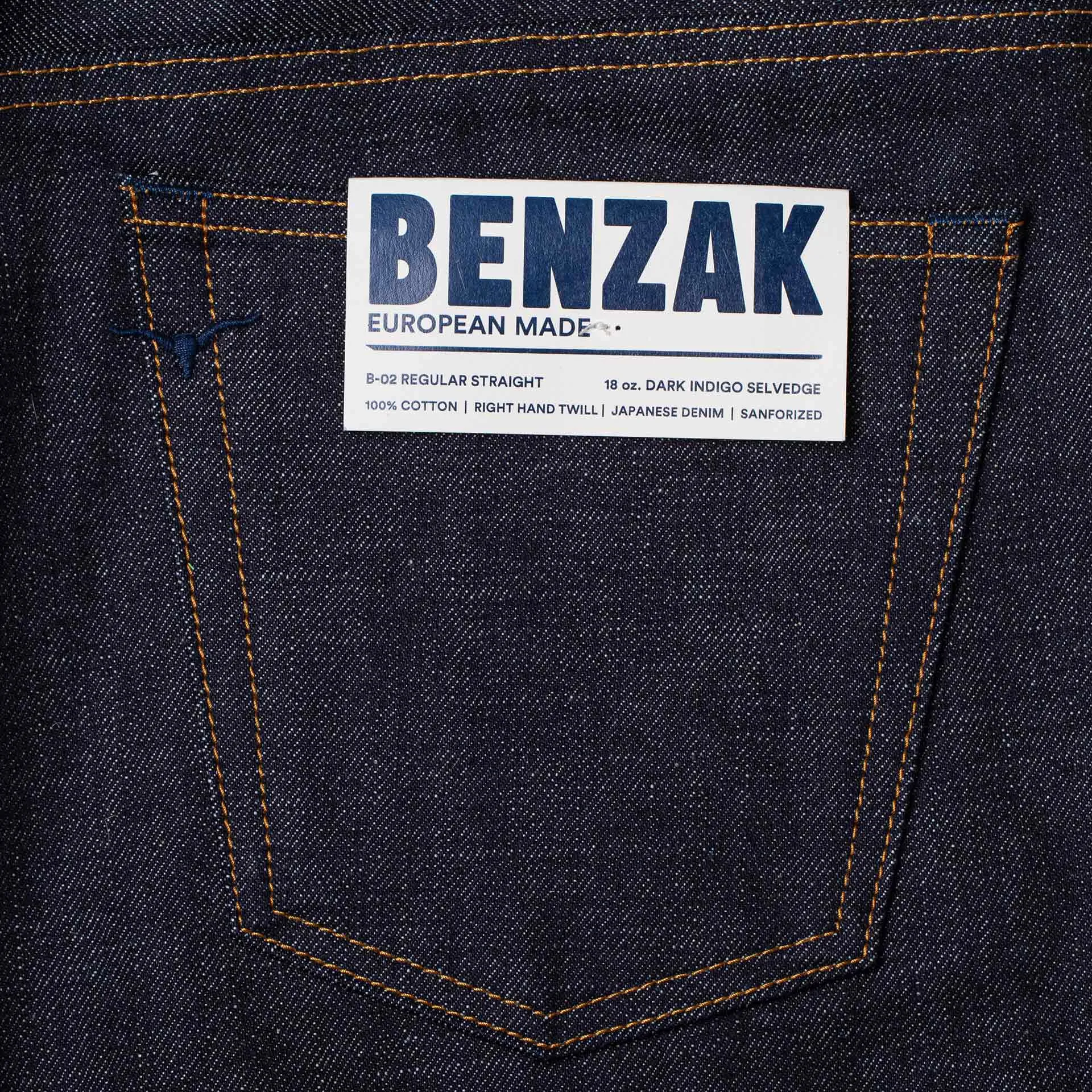 B-02 REGULAR STRAIGHT 18 oz. dark indigo selvedge [AW24]