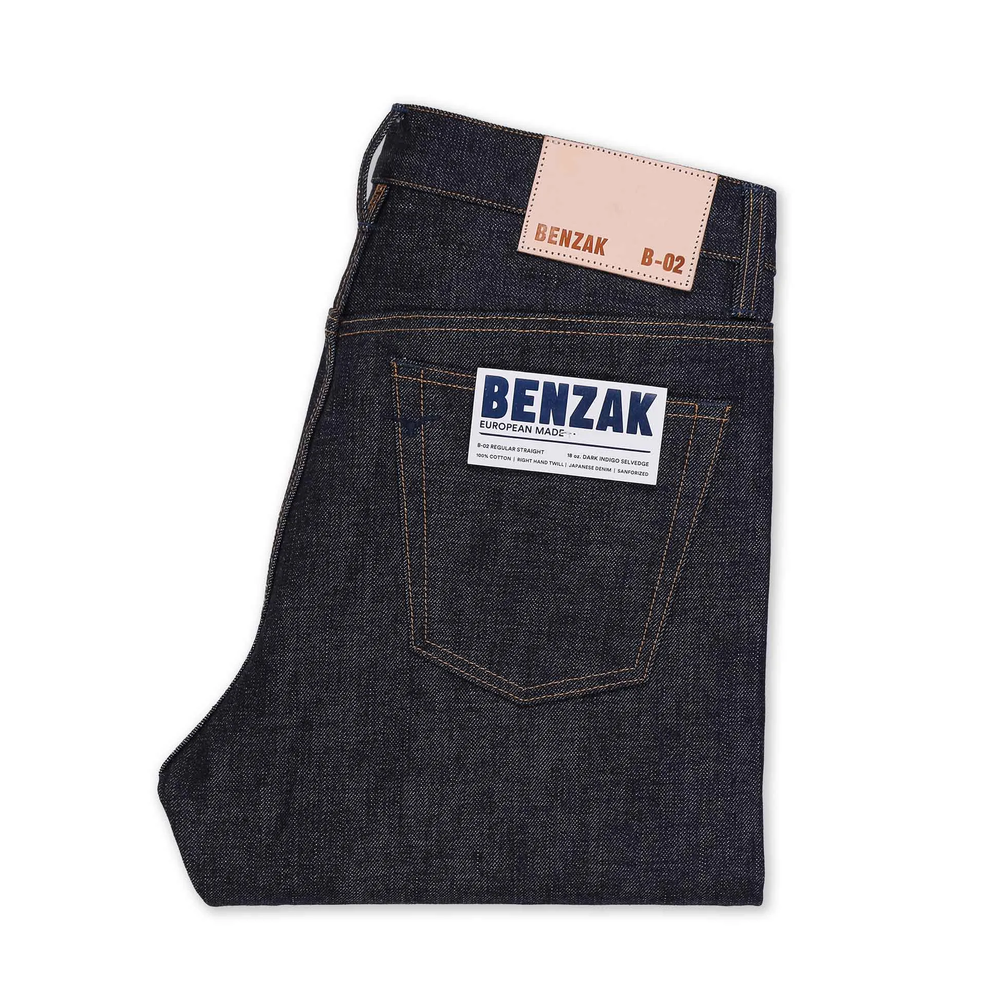 B-02 REGULAR STRAIGHT 18 oz. dark indigo selvedge [AW24]