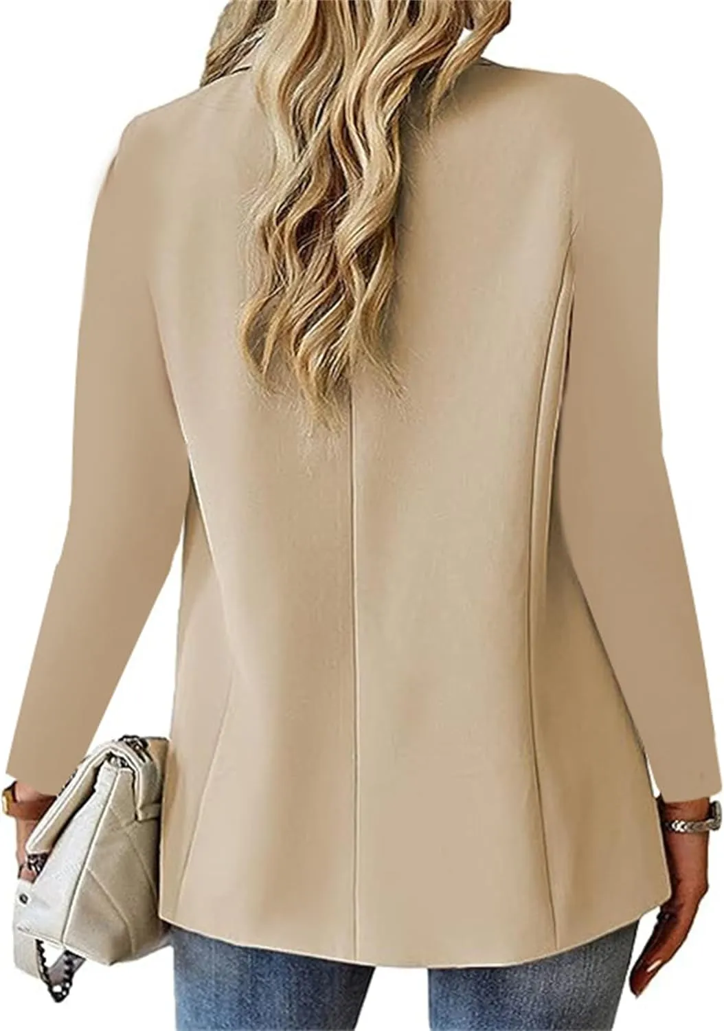 Blazers for Women Business Casual Office Work Suit Jackets Open Front V Neck Blazers One Button Lightweight Jackets