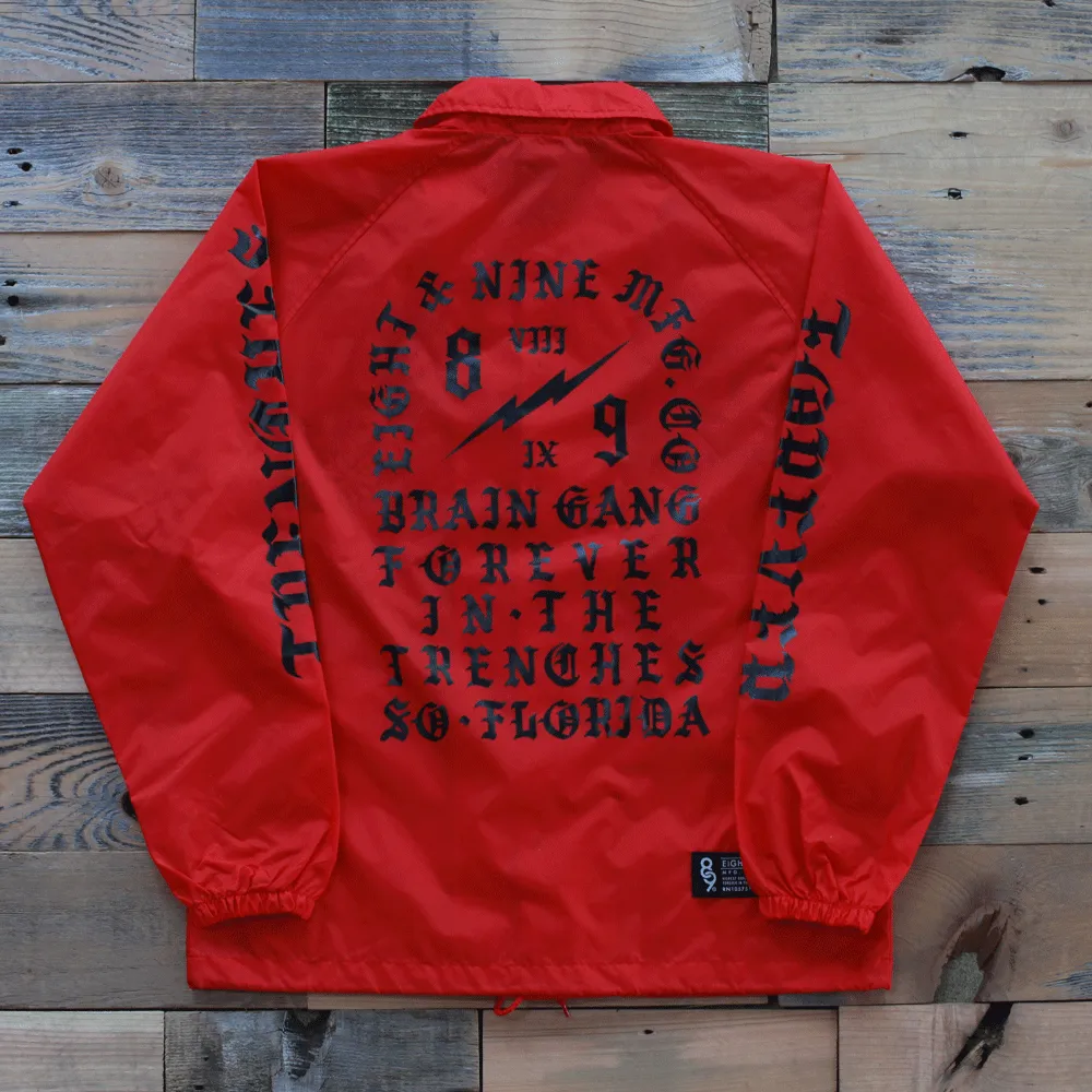 Brain Gang 4 Eva Coaches Jacket Red