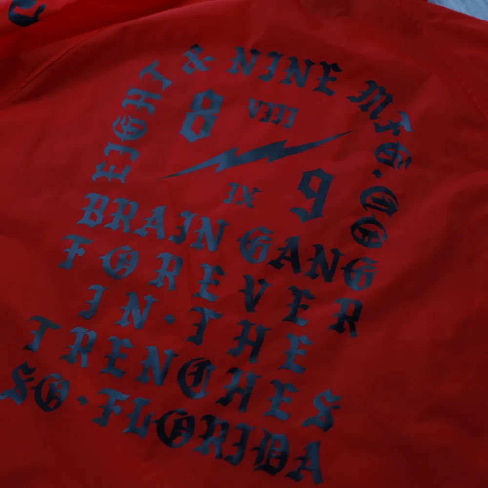 Brain Gang 4 Eva Coaches Jacket Red