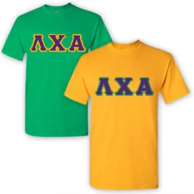 Lambda Chi Alpha Lettered T-Shirt, 2-Pack Bundle Deal - TWILL