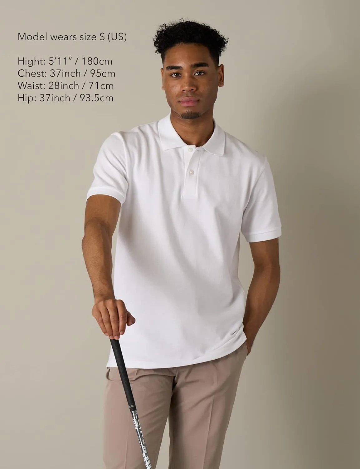 LAPASA Men's Polo Shirt Cotton Pique Classic & Active T-Shirt Short Sleeve Moisture Wicking Golf Tennis Lightweight M19/M131