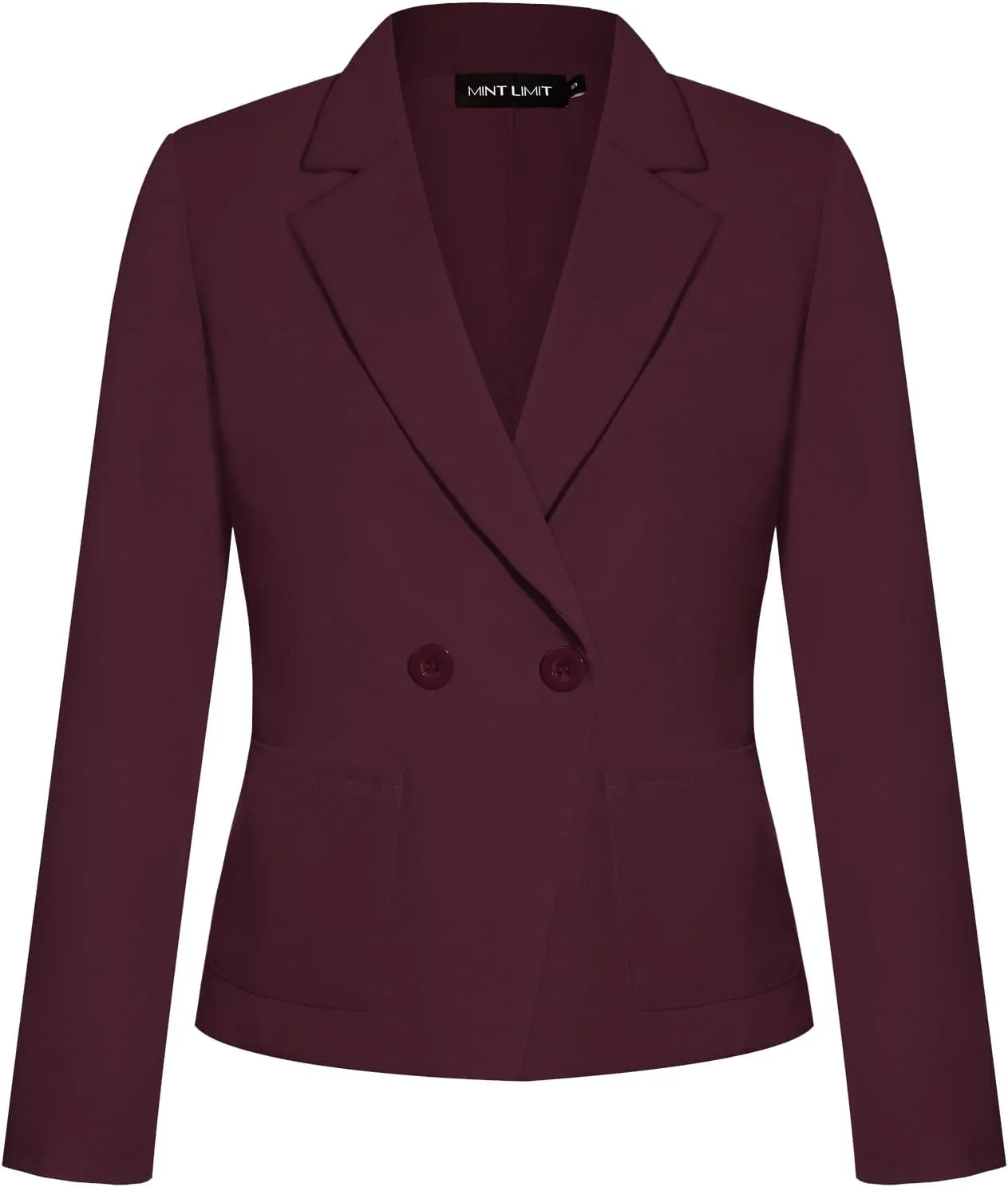 MINTLIMIT Women's Long Sleeve Blazers Button Front Notch Lapel Jacket Work Office Blazer with Pockets