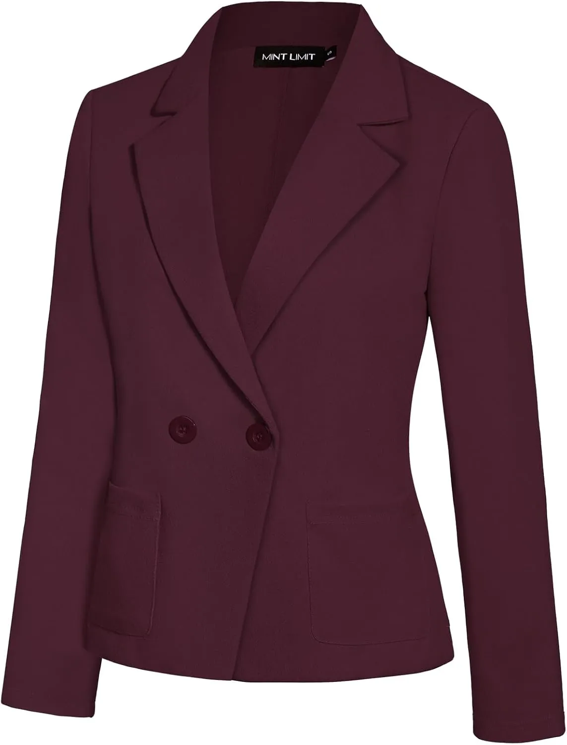 MINTLIMIT Women's Long Sleeve Blazers Button Front Notch Lapel Jacket Work Office Blazer with Pockets