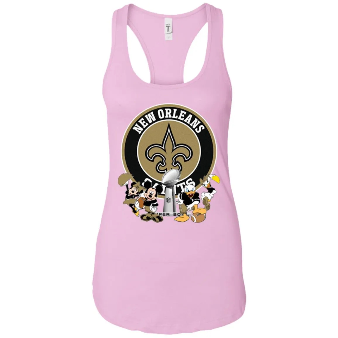 Nfl – New Orleans Saints Super Bowl 2019 Mickey Mouse Minnie Mouse Donald Duck Daisy Duck Football Women Tank Top