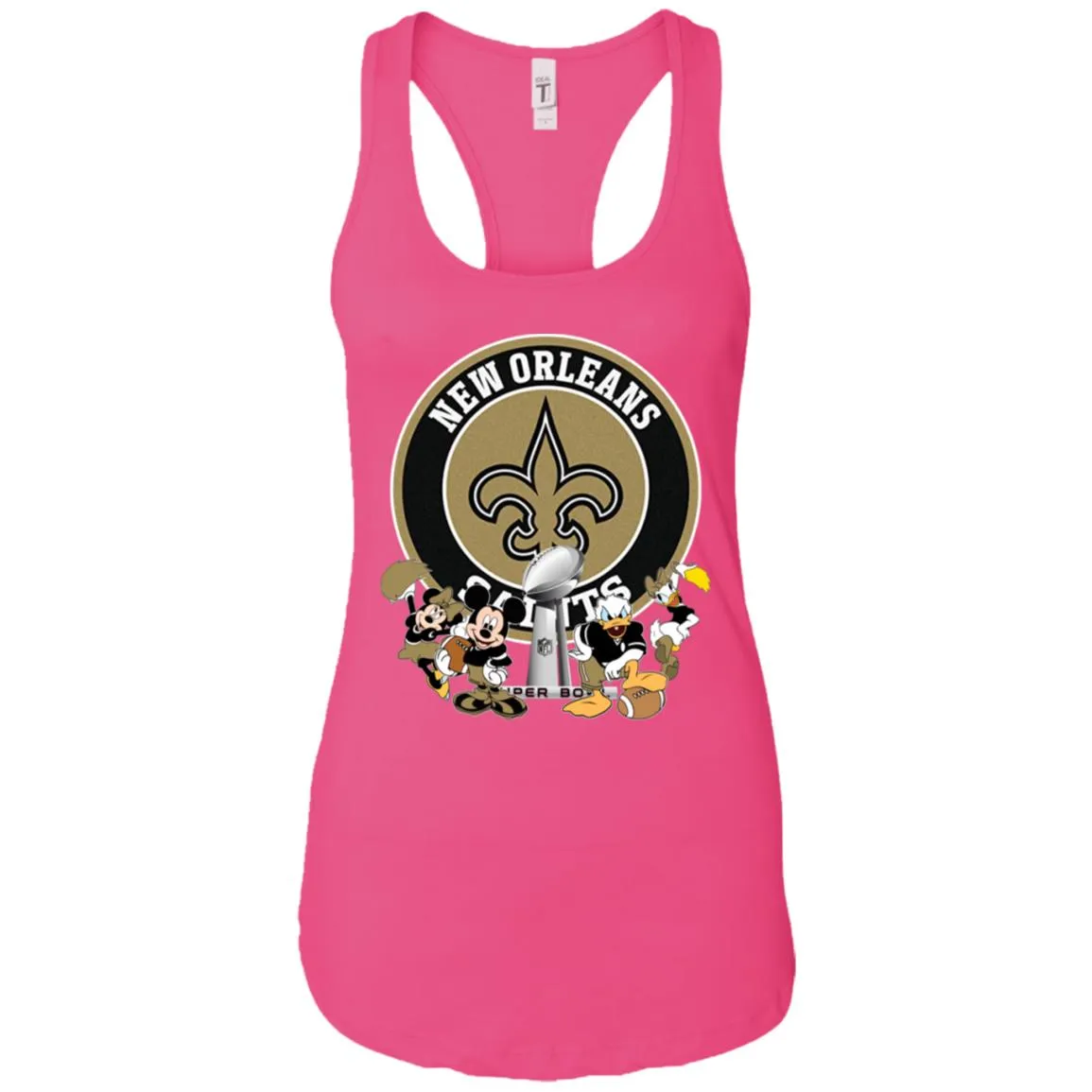 Nfl – New Orleans Saints Super Bowl 2019 Mickey Mouse Minnie Mouse Donald Duck Daisy Duck Football Women Tank Top