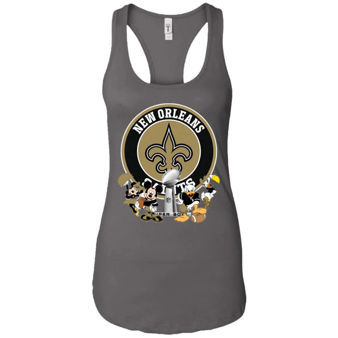 Nfl – New Orleans Saints Super Bowl 2019 Mickey Mouse Minnie Mouse Donald Duck Daisy Duck Football Women Tank Top