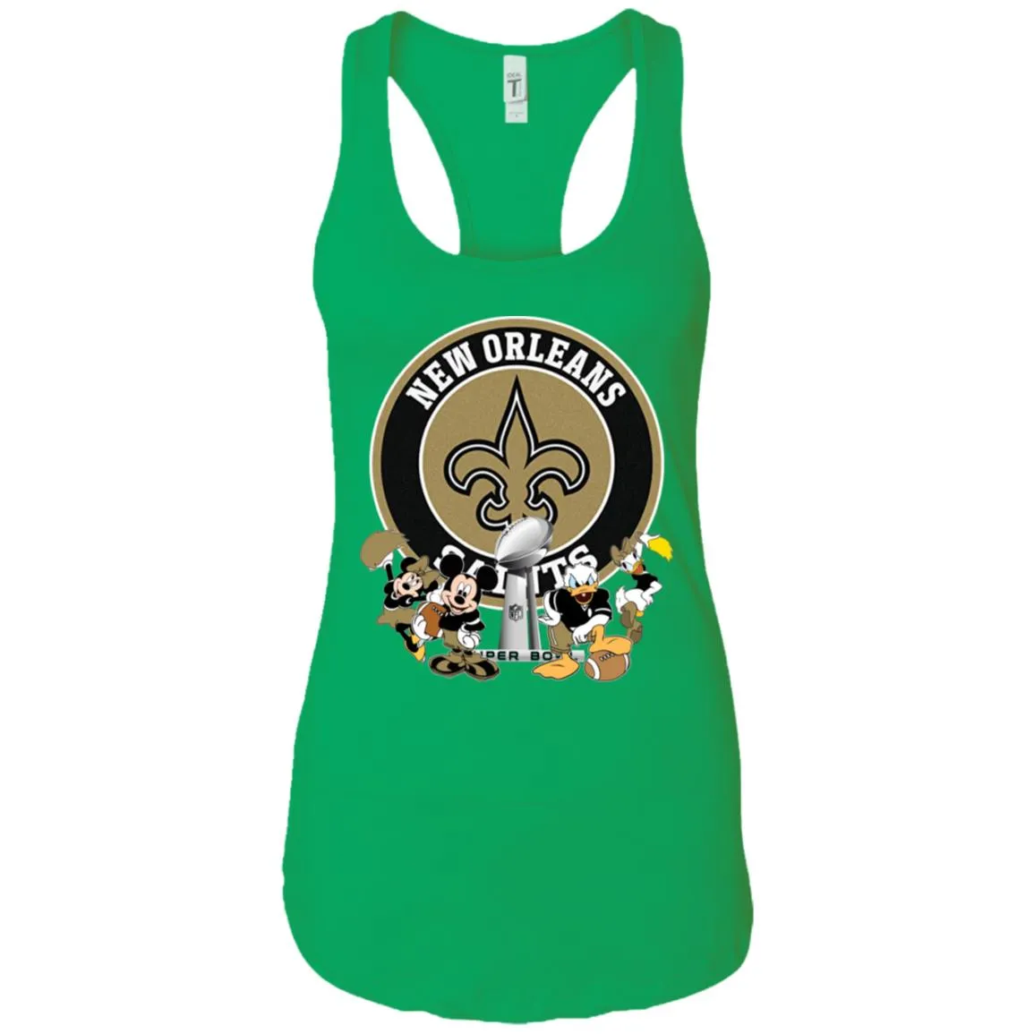 Nfl – New Orleans Saints Super Bowl 2019 Mickey Mouse Minnie Mouse Donald Duck Daisy Duck Football Women Tank Top