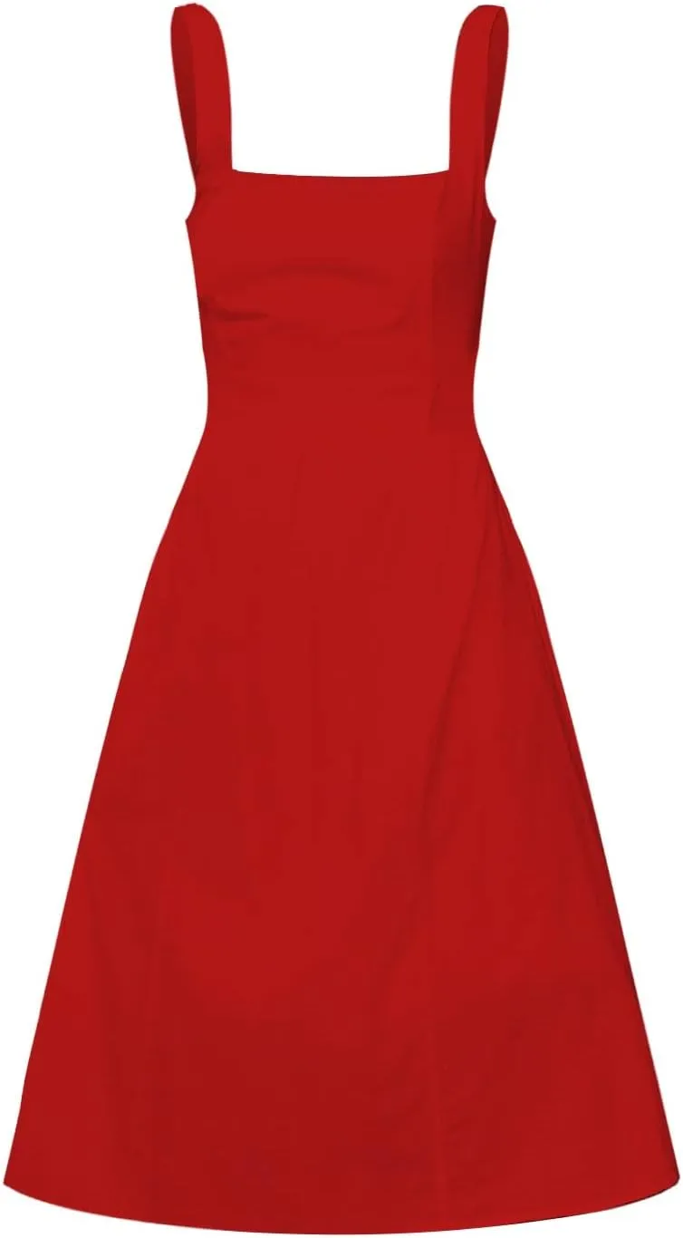 Plus Size Dresses for Curvy Women Casual Tiered Beach Sundress Fit & Flare Flowy V Neck Sleeveless Swing Long Dress