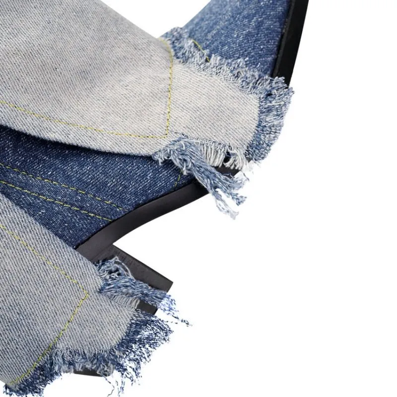 Pre Order:  Denim Fray Boots