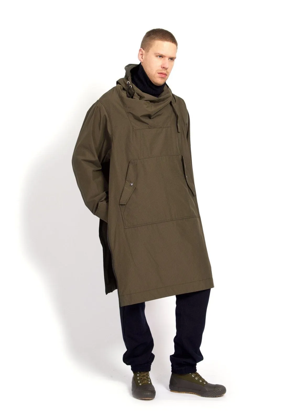 ROALD | Long 2 Zipper Spacious Anorak | Tech Army