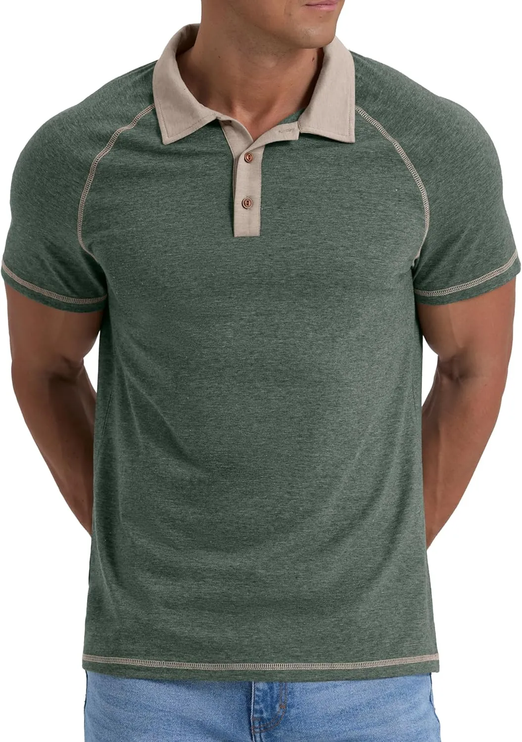 Sailwind Mens Short Sleeve Polo Shirts Cotton Golf Shirts Fashion Casual Raglan