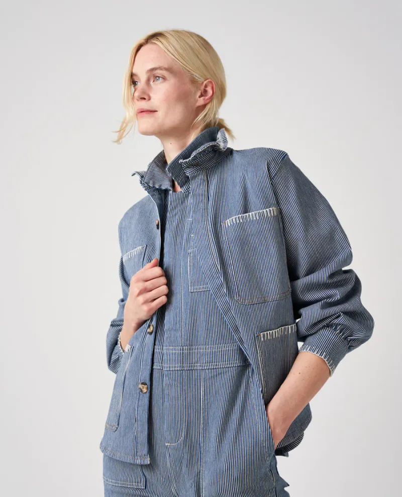 Seventy   Mochi Pablo Striped Denim Jacket