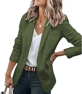Women's Casual Lightweight Blazer Open Front Lapel Long Sleeve Jacket Suits Work Office Jackets Blazer for Daily/Work