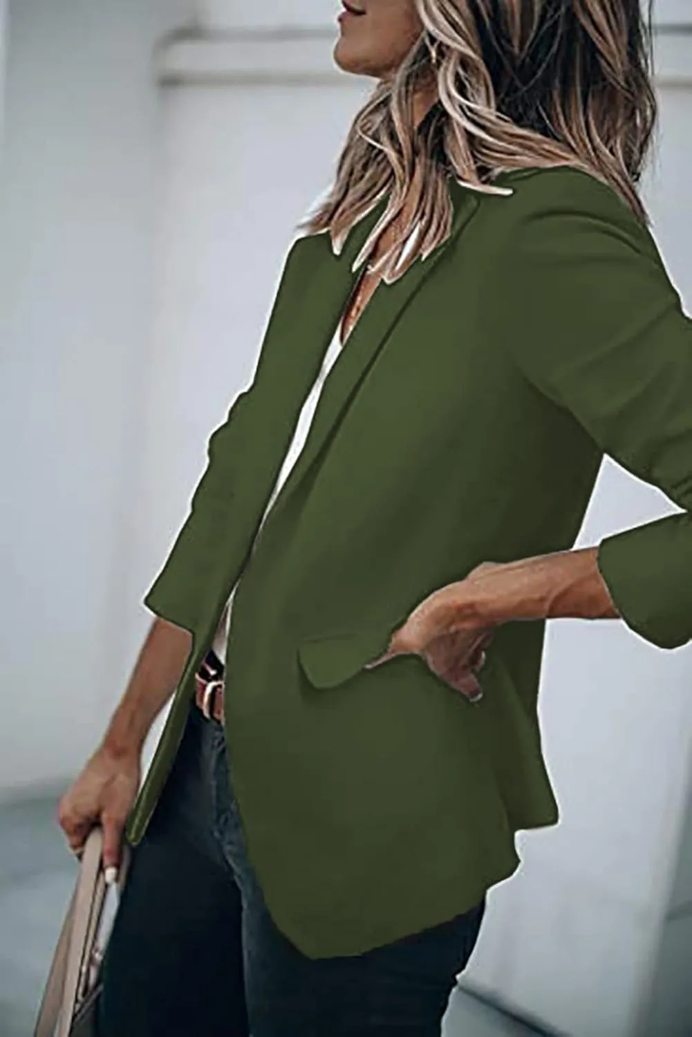 Women's Casual Lightweight Blazer Open Front Lapel Long Sleeve Jacket Suits Work Office Jackets Blazer for Daily/Work