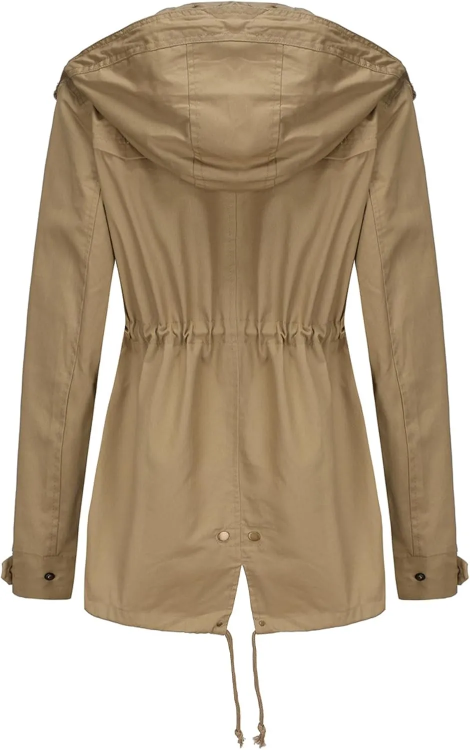 Womens Military Lightweight Jacket Safari Hoodie Anorak Coats Windbreaker Windproof Raincoats for Women